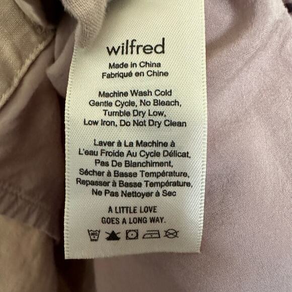 Aritzia Wilfred Ducharme Linen Mini Dress Women's 2 Tan Button Front Lightweight - Picture 5 of 9
